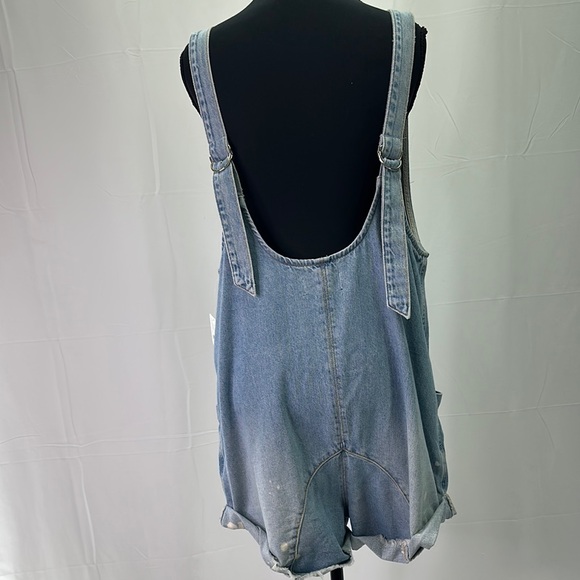 Free People We THe Free Light Blue Denim Overalls S NEW - Picture 6 of 6